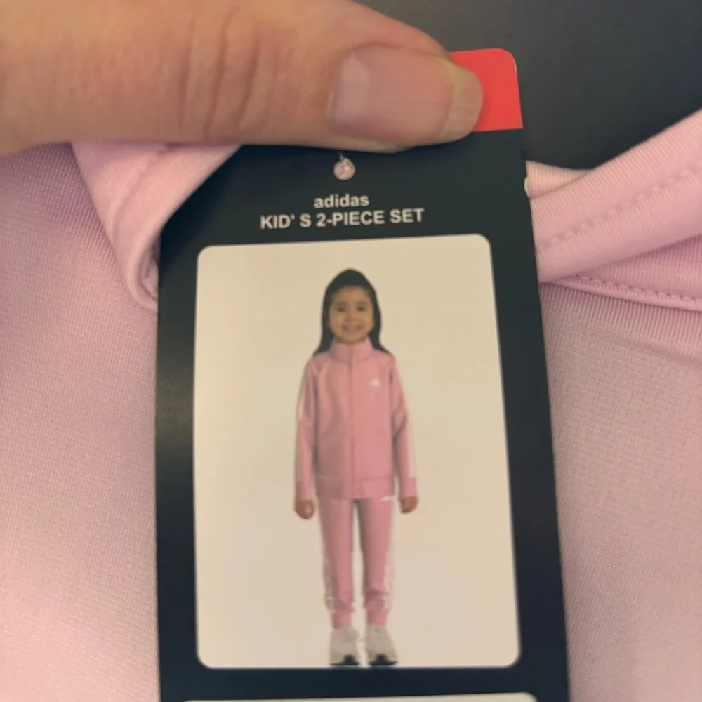 🆕 Adidas Kids Pink 2-Piece Set - NWT - Picture 2 of 4